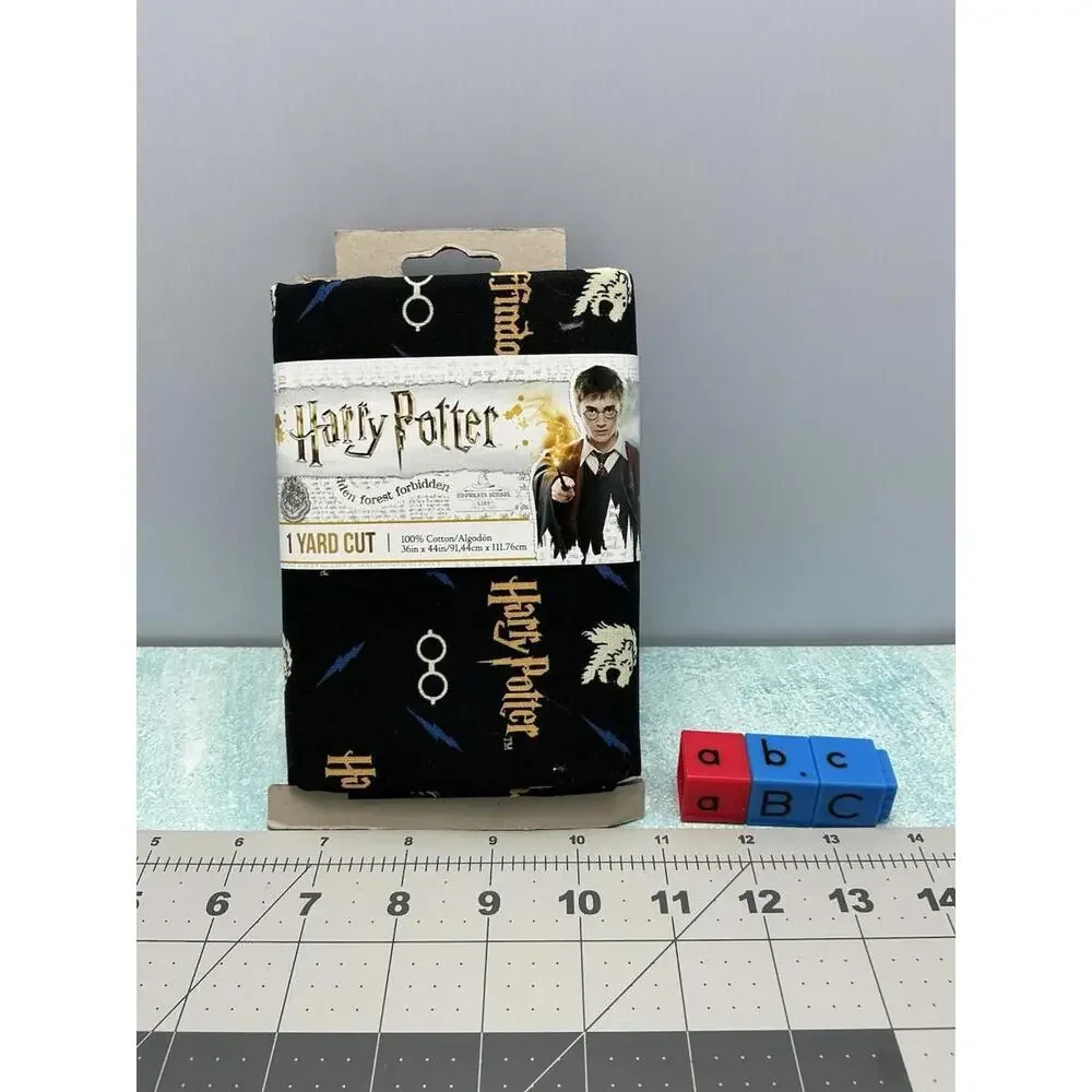 Harry Potter Gryffindor Black 100% Cotton Woven Fabric-1 Yard X 44